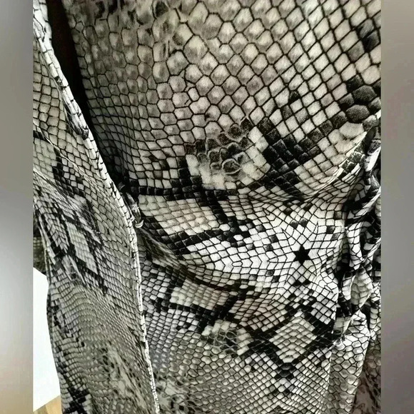 Alberto Makali Womens 100% Silk Snakeskin Blazer Jacket Fitted Glam Designer XS* - Picture 6 of 10